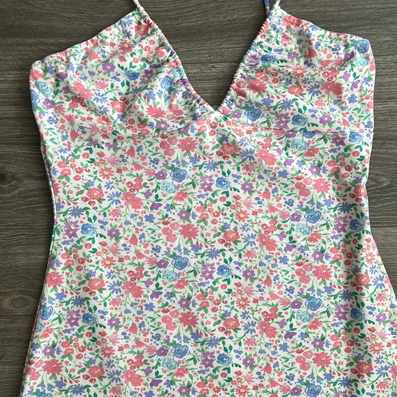 Princess Polly Halter Neck Mini Dress White Multicolor Floral Size US 6 Feminine - Picture 6 of 10